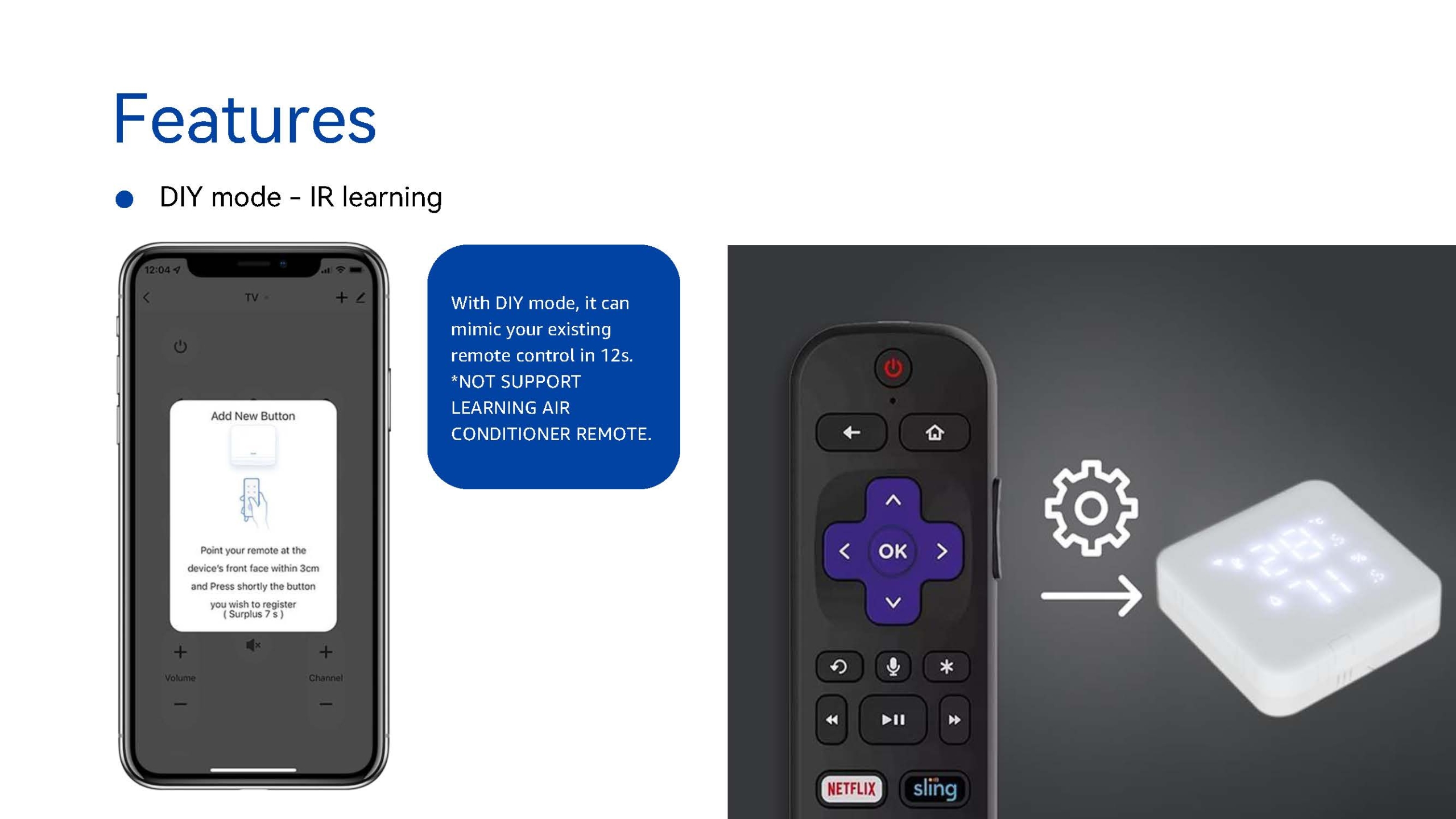 R7246 AC Control with built-in Temperature & Humidity - Temperature Control - 6