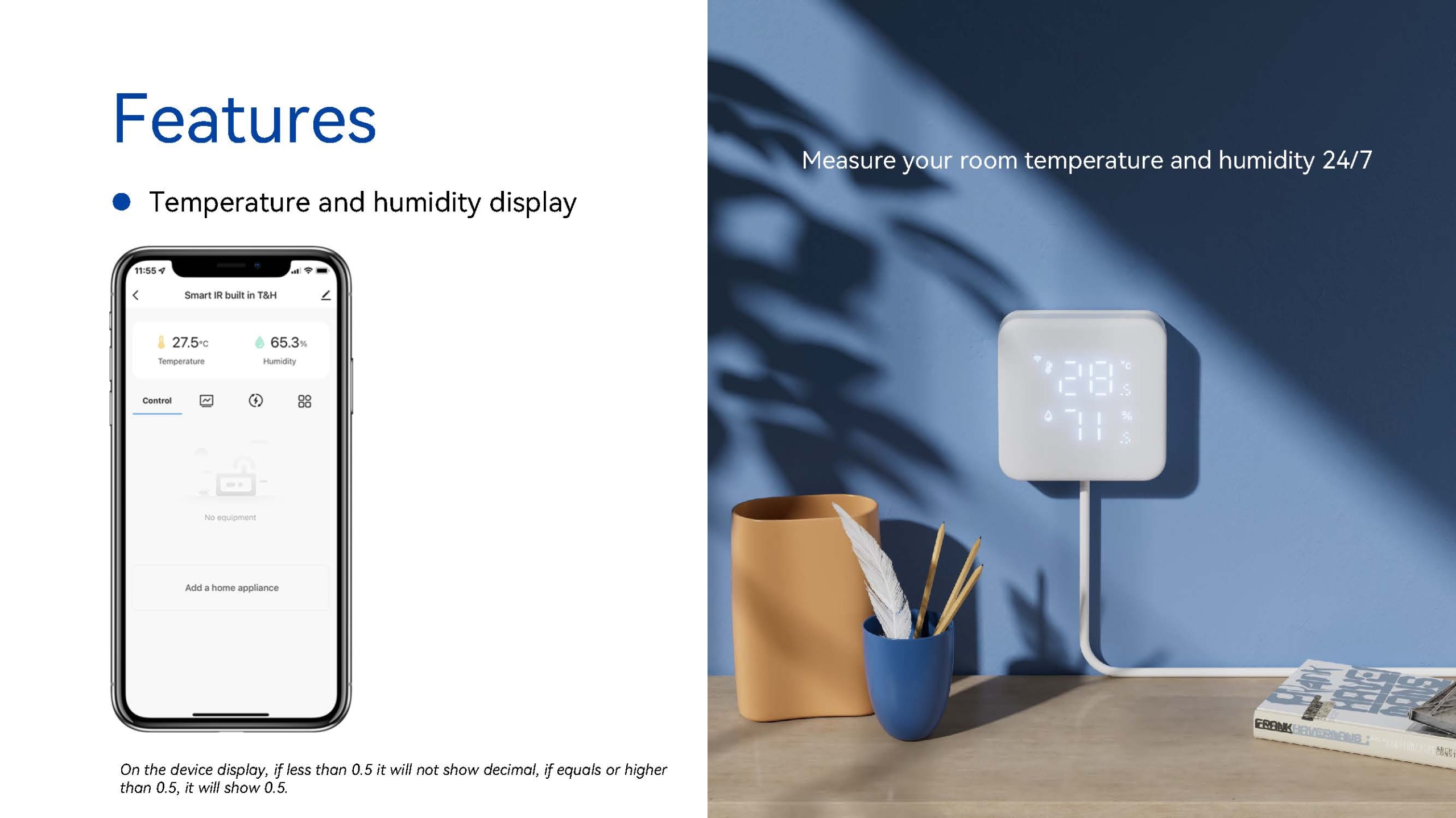 R7246 AC Control with built-in Temperature & Humidity - Temperature Control - 1